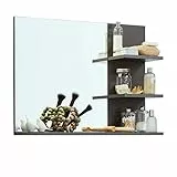 trendteam smart living - Indy - Badspiegel - Grau - Wandspiegel mit Ablagen - (BxHxT) 72 x 57 x 20 cm - Badzimmerspiegel mit 3 Konstruktionsböden