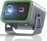 【Auto Fokus/Trapezkorrektur】 Smart Beamer 360 ° Rotation & Zoom 50%, Native 1080P, 4K Unterstützt, AKATUO Heimkino Projektor, WiFi6 Bluetooth, Video Beamer Bullet-in Lautsprecher