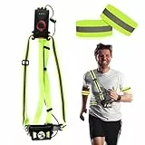 HOSPAOP Lauflicht Brustlampe Joggen 500 Lumen – LED Lauflampe mit USB Wiederaufladbar, 65° Verstellbarem Balken, Wasserdichte LED Running Brust Light für Laufen, Radfahren, Adventure, Outdoor