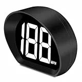 WODHMIEY Digital Speedometer,GPS tacho HUD Digital Car Speedometer LED Große Schriftanzeige USB-betrieben GPS Beidou Dual-Mode-Chip für alle Fahrzeuge Anschluss (Weiß MPH)