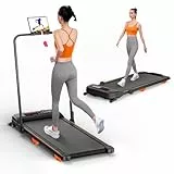 Laufband für Zuhause mit Neigung, 12 km/h Leiser Walking Pad, 2.5HP Klappbares Elektrisches Laufband mit LCD-Anzeige, Fernbedienung und App-Steuerung,Dreifache Stoßdämpfung,Keine Montage Erforderlich