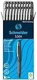 Schneider Loox Kugelschreiber (Schreibfarbe: schwarz, Strichstärke M, Druckmechanik, dokumentenechte Mine) 20er Packung schwarz