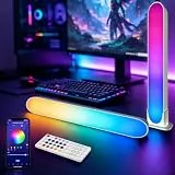 IKERY RGB+IC LED Lightbar, Dreamcolor Ambiente Lichtleiste, Musik Sync, 16 Mio. Farben, Dimmbar, App & Fernbedienung Steuerbar, Hintergrundbeleuchtung für TV, PC Gaming, Zimmer Deko