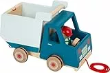 small foot Nachzieh-Fahrzeug Kipplaster aus Holz, Motorikspielzeug und Lauflernhilfe, für Kinder ab 18 Monaten, 12348