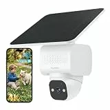 blurams 4K Überwachungskamera Aussen Solar - Kamera Überwachung Outdoor Kabellose WLAN mit 12000mAh Akku, 24/7 Aufnahme, 5/2.4GHz Dual-Band WiFi 6, IP66 Wetterfest
