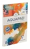 Clairefontaine 975722C - Malblock Aquarell Papier mittelfein gekörnt Goldline Aqua 30 Blatt 29,7x42 cm 300g