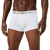 Emporio Armani Herren Mens Basic - Stretch Cotton Boxer Retroshorts, Weiß, M EU