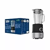 BEKO Tischmixer TBN81808BX, 800 W, 6 Geschwindigkeiten, 4 Edelstahlklingen, 1750 ml, Kabelhalter, Schwarz