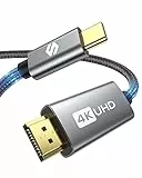 Silkland 4K USB C auf HDMI Kabel 2M, (Thunderbolt 4/3 Kompatibel) USB C to HDMI Kabel für iPhone 15/Pro/Pro Max/Plus, MacBook Pro/Air, iMac, iPad Pro/Air, Galaxy S8-S24, Pixelbook, Dell XPS