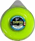 MaxPower EU-338806 Co-Polymer Trimmerfaden 1.6mm - 61 Meter Länge quadratisch gedreht, neongelb