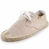 Kentti Herren Classic Comfort Schnür-Espadrilles Aprikose 44 EU