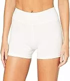 4How Damen Tights Unterrock kurz eng Sport Sporthose Radlerhose Fitness Pole Yoga Shorts Tanzen Hotpants Volleyball Shorts weiß M