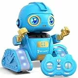 Ophy Roboter Kinder Spielzeug, wiederaufladbar und projizierbar, RC-Roboter mit LED-Augen und Musik, RC-Spielzeug mit Gestensensor für ab 3 4 5 6 7 8 9 10 Jahre Jungen und Mädchen Geschenk Blau