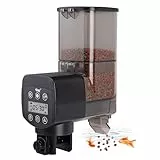 hygger Automatischer Futterspender Fische, 350ml Futterautomat Aquarium für Koi Fische Teich mit LCD Display Controller Fish Feeder Automatic für Weekend Holiday(Battery Not Included)