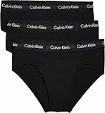 Calvin Klein Herren 3er Pack Unterhosen Hip Briefs Unterwäsche, Schwarz (Black W Black Wb), M