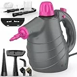 AUIFFER Dampfreiniger Handgerät - 10 Zubehör und 3,5 Bar & 450ml Handdampfreiniger, Chemiefreie Reinigung, Steam Cleaner für Fett & Schmutz - Dampfreiniger für alles Polstermöbel Boden Auto Fenster
