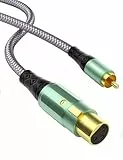 RAWAUX XLR auf Cinch Kabel, Subwoofer Kabel XLR Buchse auf Cinch Stecker Microfonkabel Stereo Audio Microfon Adapter für CD-Spieler, Lautsprecher, Kondensator, Mikrofonmischpult, Verstärker(2M)