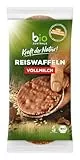 biozentrale Reiswaffeln Vollmilch | 12er Pack (12x100 g) | Bio glutenfrei | Ballaststoffquelle | nicht frittiert und mit 60% Vollmilchschokolade