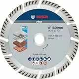 Bosch Accessories Professional Diamanttrennscheibe Standard for Universal (Beton und Mauerwerk, 180 x 22,23 mm, Zubehör Winkelschleifer)