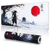 EFISH Japanische Gaming Mauspad XXL 800 x 300 mm Großes Mauspad Vernähte Kanten Wasserdicht Anti-Rutsch für PC, MacBook,Laptop Verbessert Präzision und Geschwindigkei.(B19)