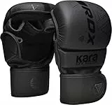 RDX MMA Handschuhe für Kampfsport Grappling Training, Maya Hide Leder Kara Sparring Handschuhe, Punchinghandschuhe für Muay Thai, Kickboxen, Freefight, Boxsack Gloves