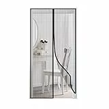 XXYY Magnetische Fliegengitter Tür Moskitonetz,Fliegengitter Tür Insektenschutz Vorhänge Magnetvorhang Magnetischer Fliegenvorhang Moskitonetz für Türen/Balkontür,Schwarz,95x220cm(37x87inch)