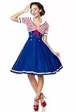 Belsira Swing-Kleid im Marinelook Mittellanges Kleid blau/rot/wei? S