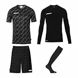 uhlsport Herren Progressive Torwart Set Trikot, Schwarz, XL EU