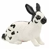 Bullyland 64611 - Spielfigur Hase in schwarz-weiß, ca. 5,5 cm große Tierfigur, detailgetreu, PVC-frei, ideal als kleines Geschenk für Kinder ab 3 Jahren