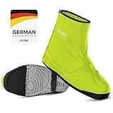 VELMIA Regenschutz Schuhe Fahrrad mit reflektierendem Material & verstärkter Spitze I Schuhüberzieher wasserdicht schwarz Regen Überschuhe Fahrrad