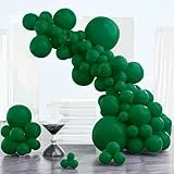 PartyWoo Luftballons Grün, 102 Stück Dunkelgrüne Ballon Girlande Satz von Verschiedene Größen mit 18 Zoll 12 Zoll 10 Zoll 5 Zoll, Ballongirlande für Geburtstagsdeko, Partydeko, Hochzeitdeko, Grün-Y56