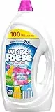 Weißer Riese Color Gel (100 Waschladungen), riesig ergiebiges Color Waschmittel mit riesiger Waschkraft ab 20 °C sorgt für strahlend saubere Wäsche, 100% recycelbar