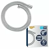GROHE Vitalioflex, Duschschlauch aus Metall 1,25m (flexibler knickfester Brauseschlauch für die Dusche, druckbeständig, universaler Anschluss, keine Dichtungsringe notwendig), chrom, 22106000