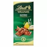 Lindt Schokolade Williams| 100 g Tafel | Vollmilch-Schokolade mit fruchtigem Williamsbrand | Schokoladentafel | Schokoladengeschenk