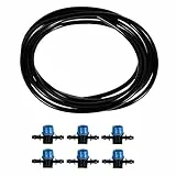 ULTECHNOVO 1Satz Aquarium Micro Ventil mit Flexible Wassersteuerung für Fischtanks Silikonschlauch und Blaue Ventilkappen zu Installieren Bedienen