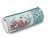 NICI 44487 Mäppchen Classic Bear, rund, 20x8x8cm, TÜRKIS/BUNT