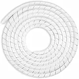 AGPTEK Kabelschlauch, Kabelschutzschlauch 12-25mm, 6m Organizer Kabelkanal, Kabelhülle Schutz, Flexible Kabelsalat, Weiß