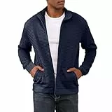 HOTIAN Jacke Herren Steppjacke Herren übergangsjacke frühlingshaft Karierten Jacquard Freizeit Leicht Jacken Stehkragen mit Tasche