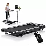 HAMMER Laufband Walk 2.0 - Walking Pad mit Steigung, Laufband Schreibtisch bis 6 km/h, LCD-Fernbedienung, Walkingpad mit LCD-Display und Transportrollen