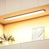 OUILA Led Schrankbeleuchtung mit Bewegungsmelder 41CM LED Unterbauleuchte Küche Ultradünnes dimmbar Sensor Licht Aufladbare Kabellose Unterbauleiste Schranklicht Lichtleiste Nachtlampe Warmes Licht