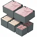 kiximay 6er Set Schubladen Organizer für Malm Pax Kleiderschrank Schrank Aufbewahrungsbox - Faltbare Stoff Schubladen Ordnungssystem für Garderobe Schlafzimmer, Babykleidung, Socken, Unterwäsche