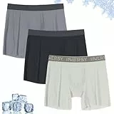 INNERSY Herren Unterhosen Atmungsaktive Männer Boxershorts Sport Unterwäsche Retroshorts 3er Pack (M, Mehrfarbig für Blau)