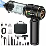Micisty Handstaubsauger Akku 4-in-1 mit LCD Display, Auto Staubsauger Stark 25000PA Kabellos, 3-Stufen 220000 U/min Mini Staubsauger mit Bildschirm für Auto, Küche, PC, Sofa, Büro, Haus & Tierhaare