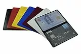 orgaexpert EC Kartenhülle Mappe für 2 Karten Ausweisetui Visitenkartenetui Mäppchen Schutzhülle Bus-Bahnticket Fahrkarte Impfkarte (Blau)