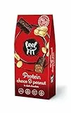 Feel FIT Protein Choco & Peanut, Protein Pralinen in Dunkler Belgischer Schokolade ohne Zucker, Zuckerfreie Süßigkeiten, Glutenfreie Schoko-Snacks, 17% Eiweiß, 1 Packung (83 g)