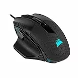 CORSAIR NIGHTSWORD RGB Kabelgebundene Tunable FPS/MOBA Gaming-Maus - 18.000 DPI - 10 Programmierbare Tasten - Gewichtssystem - iCUE-Kompatibel - PC, Mac, PS5, PS4, Xbox - Schwarz