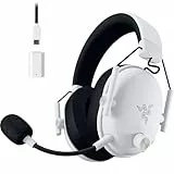 Razer BlackShark V3 - Kabelloses E-Sport-Headset - Triforce 50mm Treiber - Abnehmbares Breitband-Mikrofon - THX Spatial Audio - Wireless 2,4Ghz & Bluetooth - FPS-Profile - PC/Mac | Weiß