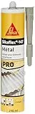 Sika Flex 147 Metall, hellgrau, Polymerkleber speziell für Metall, Spachtelmasse für alle Metalle, innen und außen, 290 ml