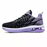 MAFEKE Damen Air Athletic Laufschuhe Mode Tennis Atmungsaktiv Leicht Walking Sneakers, Violett, 37 EU