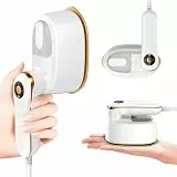Annmiir Steamer Dampfglätter 140 x 80 mm Keramikglasurplatte Bügeleisen-LCD 1100W und 15s Schnelles Aufheizen 4Gang Dampfglätter für Kleidung aus allen Stoffen für Zuhause Reisen und Geschäftsreisen